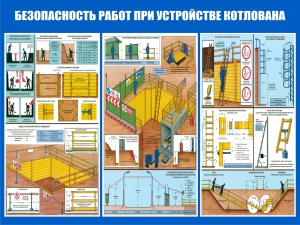 Стенд БС-01 Безопасность работ при устройстве котлована - opb-region.ru - Екатеринбург